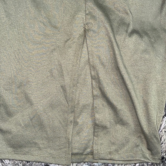 OLIVE GREEN LONG SLEEVE DRESS - Picture 3 of 3